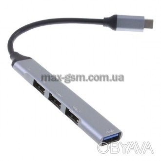 Особливості
4-портовий USB-концентратор із вбудованим кабелем: порт USB3 та 3х U. . фото 1