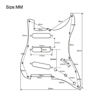 Пикгард черный перламутровый SSS для электогитары Fender Stratocaster на Америку. . фото 3