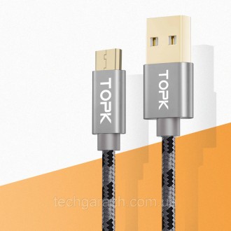Кабель синхронізації Topk USB microUSB - це друге покоління кабелів від всесвітн. . фото 3