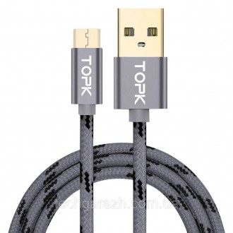 Кабель синхронизации Topk USB microUSB - это второе поколение кабелей от всемирн. . фото 2