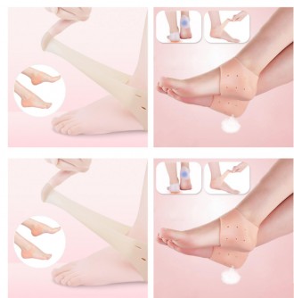 Силиконовая защита для пяток Heel Anti-Crack Sets силиконовые носочки для пяток . . фото 3