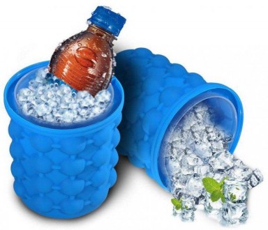 Форма відро для льоду Ice cube maker genie для охолодження напоїв у пляшках — лі. . фото 4