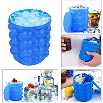 Форма відро для льоду Ice cube maker genie для охолодження напоїв у пляшках — лі. . фото 7