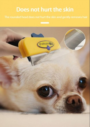 Furminator deShedding tool (середній) ― для видалення линяющей вовни собак і кот. . фото 4