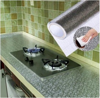 Самоклейна захисна фольга для кухонних поверхонь водонепроникна на клейкій основ. . фото 9