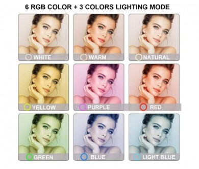 Кольцевая LED лампа для селфи MJ33 RGB
Добавь ярких красок в свои фото и видио! . . фото 11