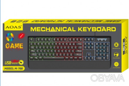 Бездротова клавіатура USB MECHANICAL KEYBOARD GAME MODEL M-700. . фото 1