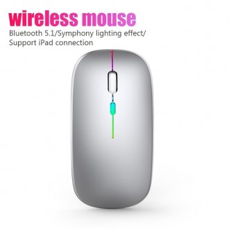 Бездротова безшумна миша BauTech з LED-підсвічуванням RGB - це пристрій, який за. . фото 3
