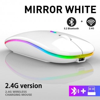 Бездротова безшумна миша BauTech з LED-підсвічуванням RGB - це пристрій, який за. . фото 5