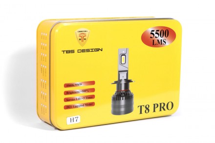 Комплект светодиодных ламп TBS Design T8 PRO H7 12-24V 110W PX26d 11000lm 6000K-. . фото 4