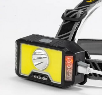 Яркий налобный светодиодный фонарь SL-13 со встроенным аккумулятором 1200 mAh (т. . фото 4