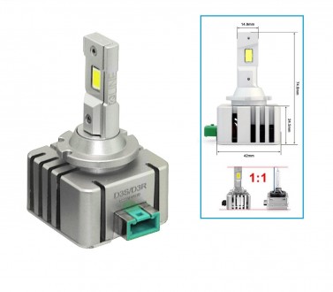 Короткий опис
LED лампи до штатних ксенонових блоків. Цоколь: D3S/D3R. Потужніст. . фото 2