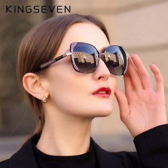 Оригінальні, поляризаційні, сонцезахисні окуляри KINGSEVEN N7011 мають вінтажний. . фото 6