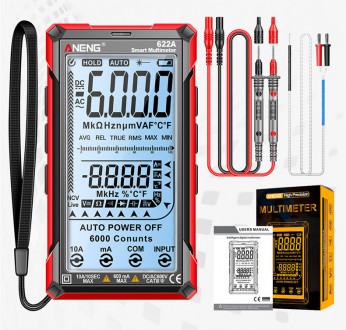 ANENG 622A - это высококлассный, портативный мультиметр с большим ЖК экраном и а. . фото 2