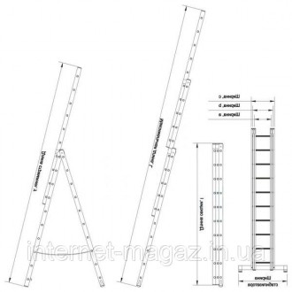 
Алюминиевая трехсекционная универсальная лестница может использоваться как разд. . фото 8