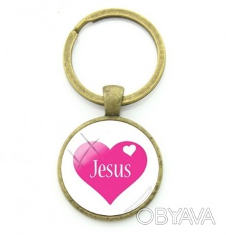 Брелок металлический для ключей "I love Jesus" круглый
Брелоки для ключей из мет. . фото 1