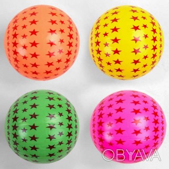 Мяч резиновый 4 цвета, диаметр 20 см, вес 60 г. /500/ C44672 ish 
Отправка товар. . фото 1