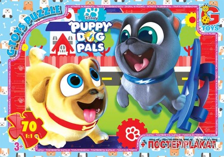 Пазлы ТМ G-Toys из серии Веселые мопсы (Puppy Dog Pals), 70 эл. MD406 ish 
Отпра. . фото 1