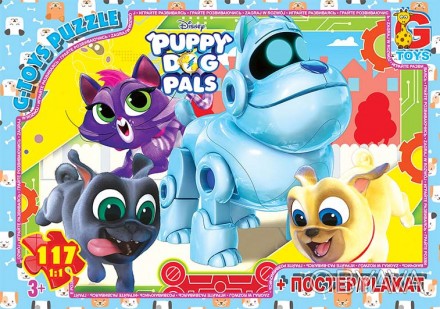 Пазлы ТМ G-Toys из серии Веселые мопсы (Puppy Dog Pals), 117 эл. MD407 ish 
Отпр. . фото 1