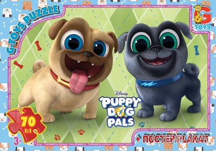 Пазлы ТМ G-Toys из серии Веселые мопсы (Puppy Dog Pals), 70 эл. MD404 ish 
Отпра. . фото 1