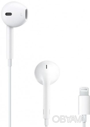 Навушники Apple EarPods with Lightning Connector (MMTN2ZM/A) - відмінний варіант. . фото 1