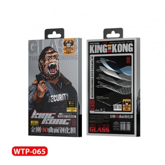 Захисне скло WK WTP-065 KINGKONG 9D Lite Screen Protector (HD) IP14 Pro-6.1, про. . фото 6