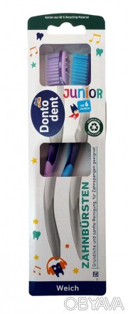 
Зубна щітка Dontodent Junior призначена спеціально для дітей від 6 років і має . . фото 1
