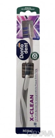 
Зубна щітка Dontodent X-Clean з середньою твердістю і спеціально розташованими . . фото 1