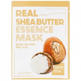 Тканевая маска с маслом ши Farmstay Real Shea Butter Essence Mask отлично подойд. . фото 2