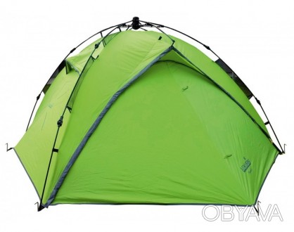 Двуслойная дуговая палатка с полуавтоматическим быстро сборным каркасом. Имеет к. . фото 1