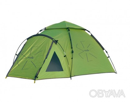 Двухслойная 4-х местная палатка с полуавтоматическим быстро сборным каркасом. Дв. . фото 1