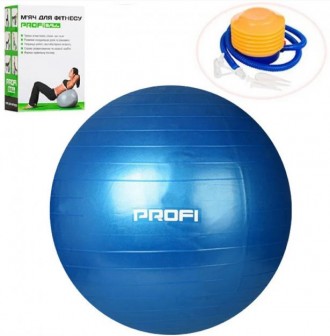 Надувной мяч для фитнеса 65см, фитбол Profiball MS 1540, синий
Мяч для фитнеса Ф. . фото 3