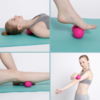 Сдвоенный массажный мяч разработан специально для массирования параллельных мыше. . фото 3