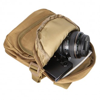 Рюкзак тактический на одно плечо AOKALI Outdoor A31 Хаки (6804-57050). . фото 7