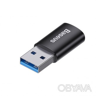 Адаптер Baseus ZJJQ000101 Ingenuity Mini OTG c USB 3.1 на Type-C черный 
Переход. . фото 1
