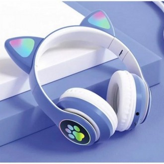 Наушники беспроводные с кошачьими ушками Bluetooth Cat Ear VZV-23M 7699 синие
Ор. . фото 3