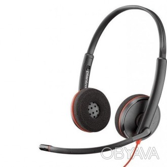 Гарнитура для компьютера наушники накладные проводные Plantronics Blackwire C322. . фото 1