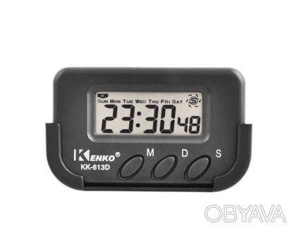Электронные часы +
секундомер KENKO KK-613D
 Часы крепятся к вертикальным поверх. . фото 1