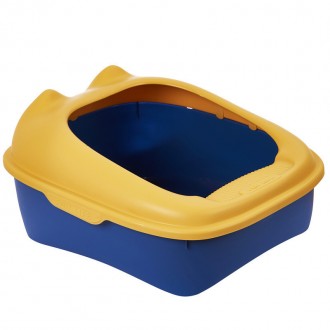 Туалет для кошек Taotaopets 268802 40*30*20 cm с лопаткой Желтый с синим (11046-. . фото 2
