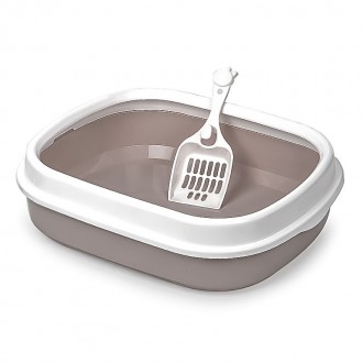 Туалет лоток для кошек с лопаткой Taotaopets 225501 46*38*13 см Coffee (11051-62. Київ. фото 1 Туалет лоток для кошек с лопаткой Taotaopets 225501 46*38*13 см Coffee (11051-62. Київ. фото 1