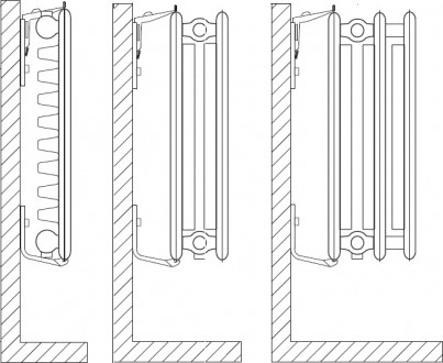 Универсальный комплект C-кронштейнов панельного радиатора NS-1018 CRISTAL (пар.1. . фото 4