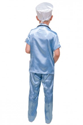  Карнавальний костюм Лікар №1 (хлопчик) блакитний KA-50289 Основна тканина: атла. . фото 3