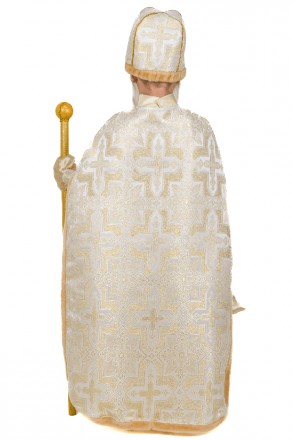  Карнавальний костюм Св.Миколай №2 (бежевий) KA-50280 Основна тканина: парча; Оз. . фото 4