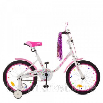 
Дитячий двоколісний велосипед Profi Y1885 Flower (white/pink) - пошкоджена коро. . фото 5