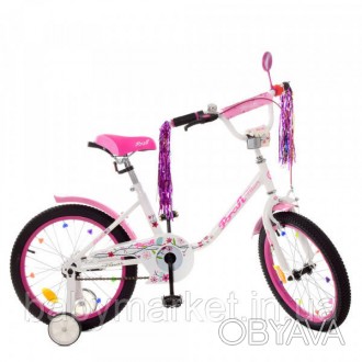 
Дитячий двоколісний велосипед Profi Y1885 Flower (white/pink) - пошкоджена коро. . фото 1
