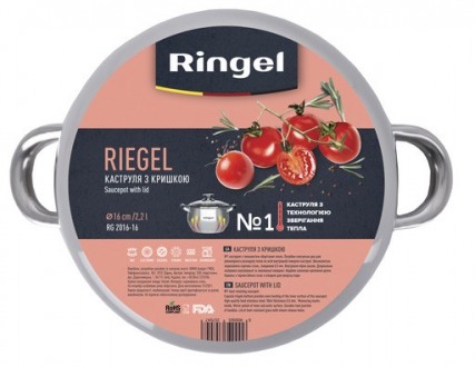Краткое описание:Кастрюля Ringel Riegel, 18 см(RG 2016-18)Объём: 3.0 л. Диаметр:. . фото 6