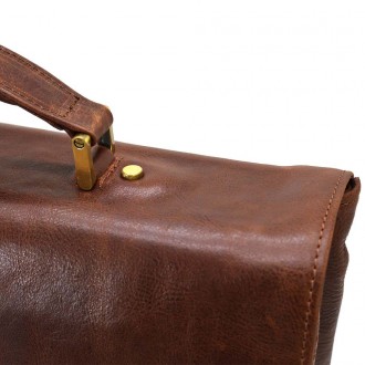 Кожаный мужской портфель на два отделения TARWA GB-2067-4lx. . фото 11