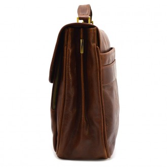 Кожаный мужской портфель на два отделения TARWA GB-2067-4lx. . фото 5