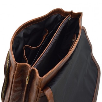 Кожаный мужской портфель на два отделения TARWA GB-2067-4lx. . фото 8