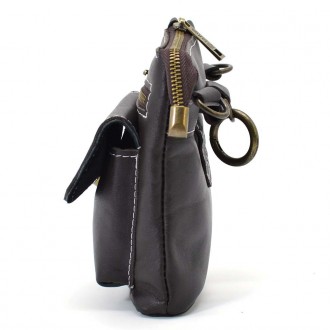 Маленькая мужская сумка на пояс, через плечо, на джинсы коричневого цвета TARWA . . фото 9